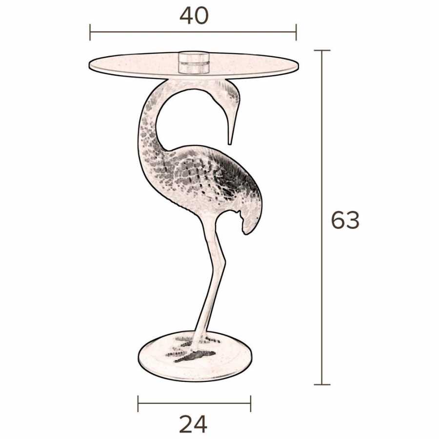 Dutchbone Crane Side Table - Black - Diagram