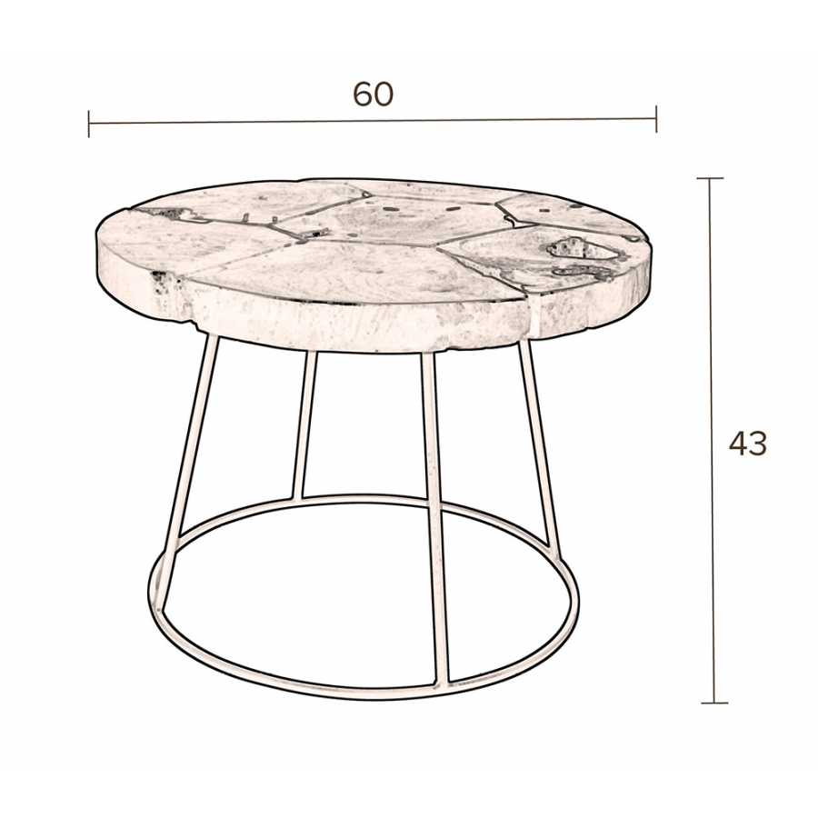 Dutchbone Kraton Side Table - Sizes in cm