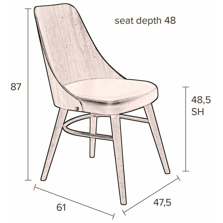 Dutchbone Chaya Chair - Diagram