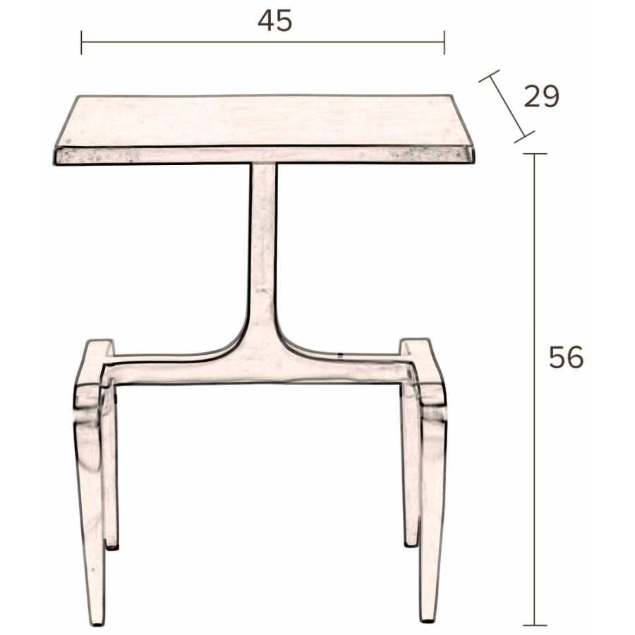 Dutchbone Hips Side Table - Diagram