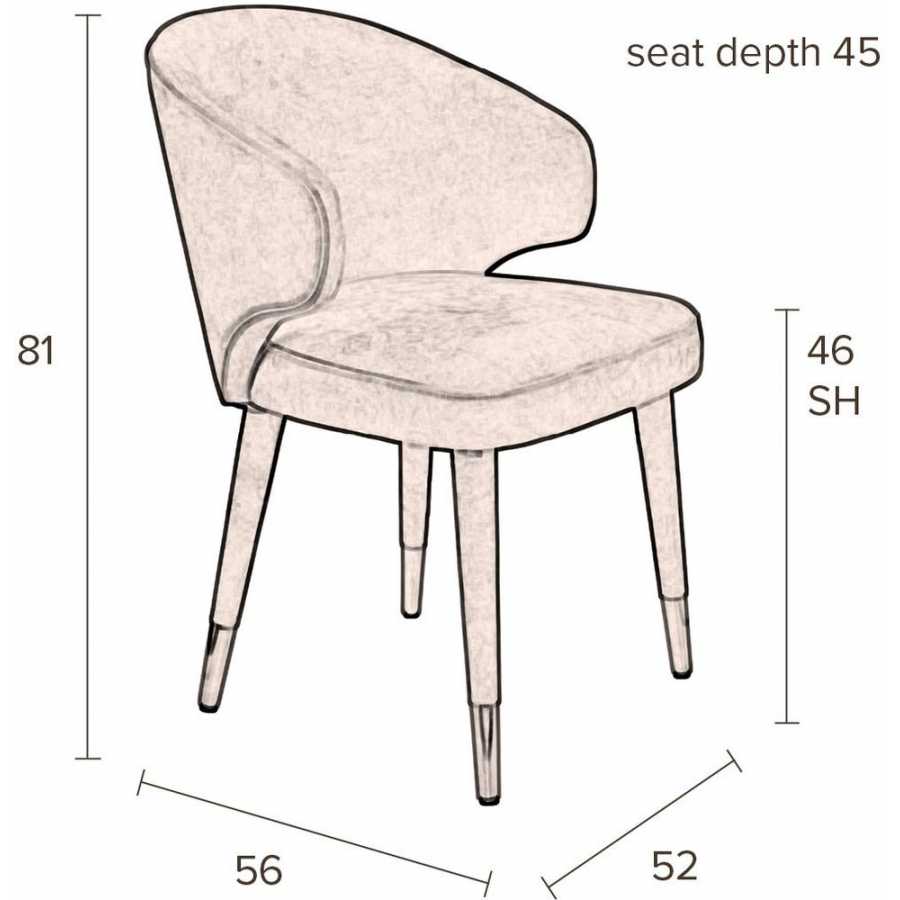 Dutchbone Lunar Chair - Ochre