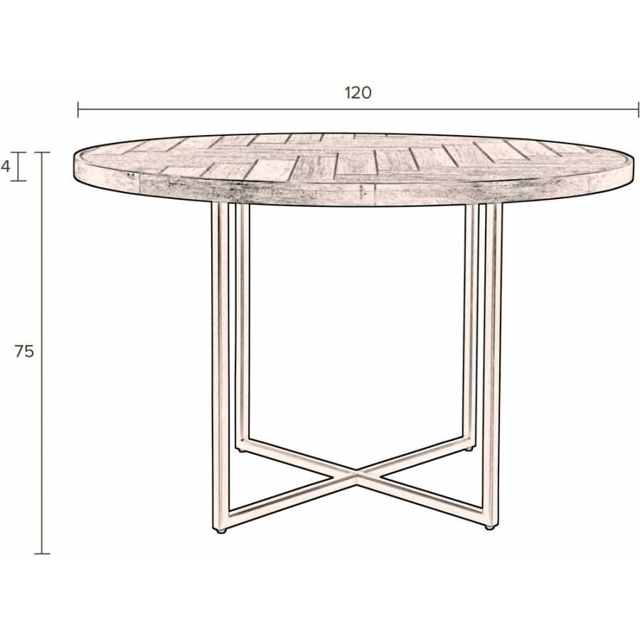 Dutchbone Class Round Dining Table - Brown