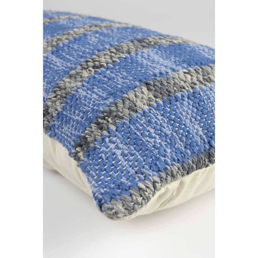 Dutchbone Hampton Rectangular Cushion - Blue