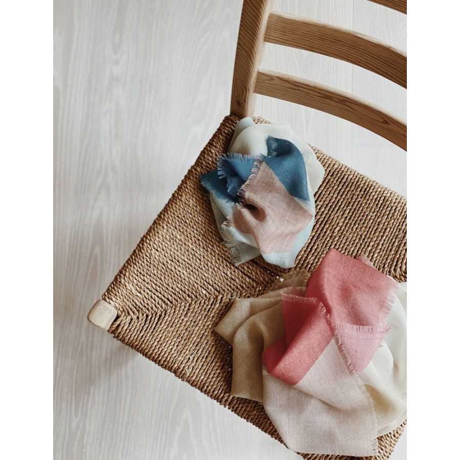 Elvang Rome Scarf - Blue & Cognac - Large