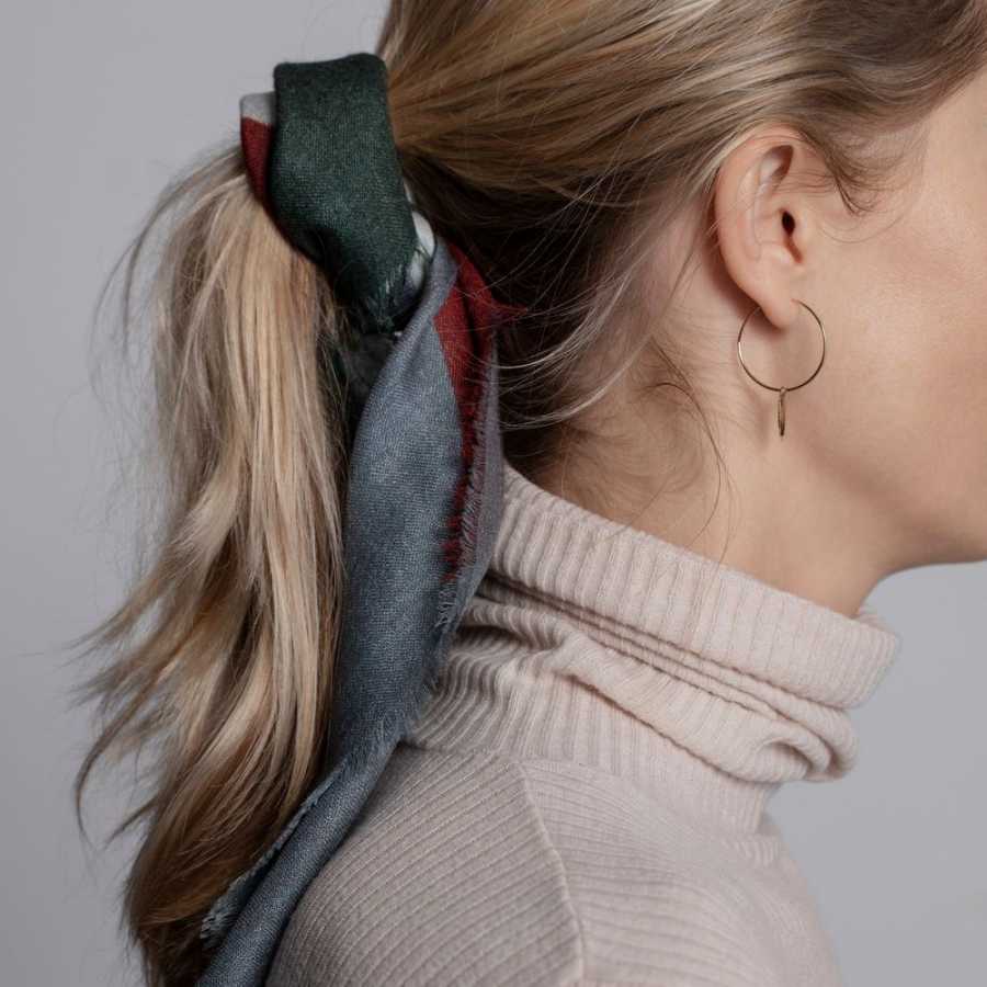 Elvang Rome Scarf - Green & Lagoon & Rusty - Large