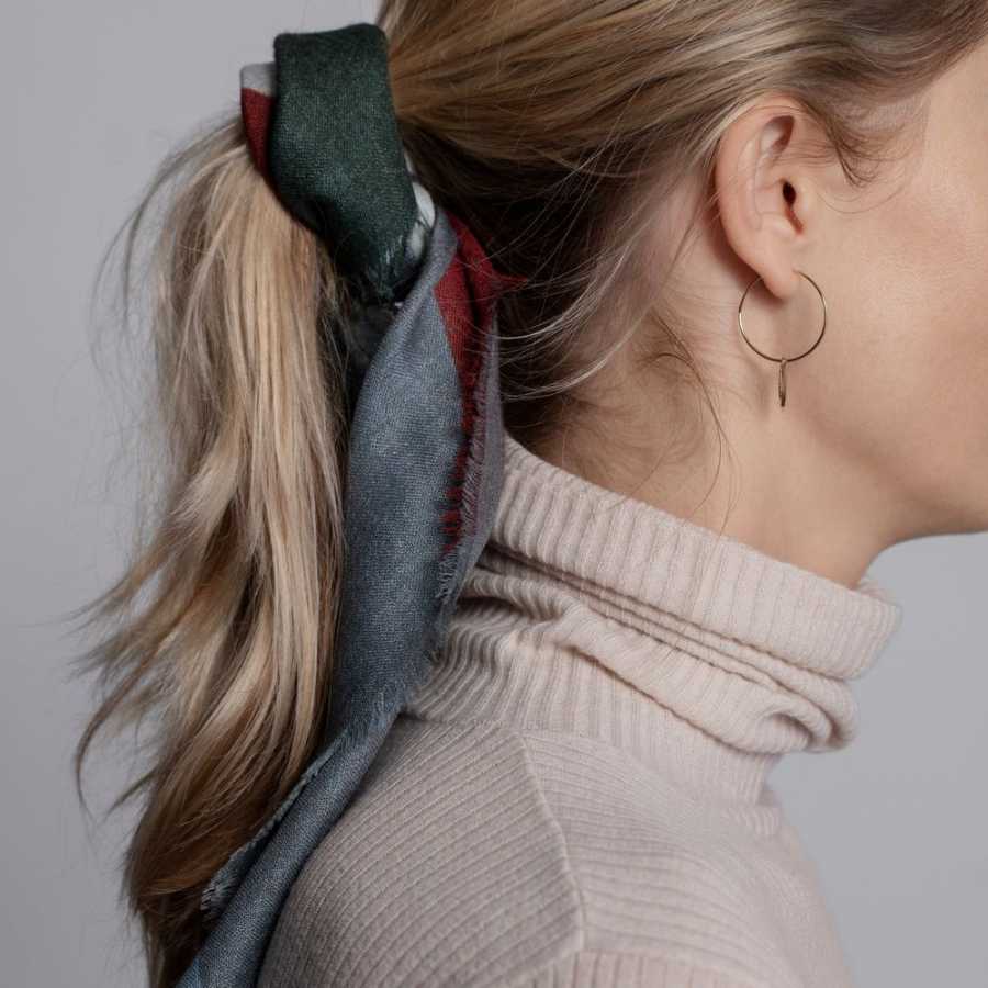 Elvang Rome Scarf - Green & Lagoon & Rusty - Small