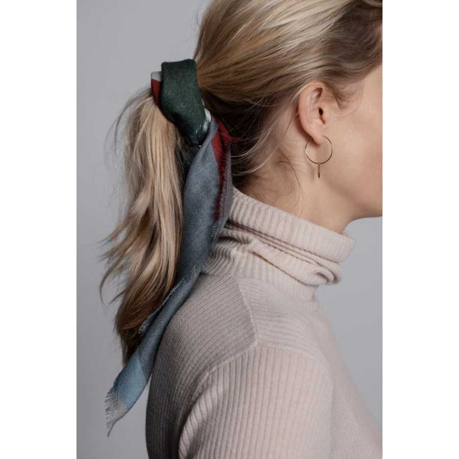 Elvang Rome Scarf - Green & Lagoon & Rusty - Small