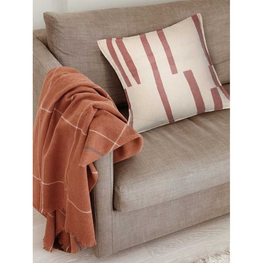 Elvang Lyme Grass Cushion - Rusty Red