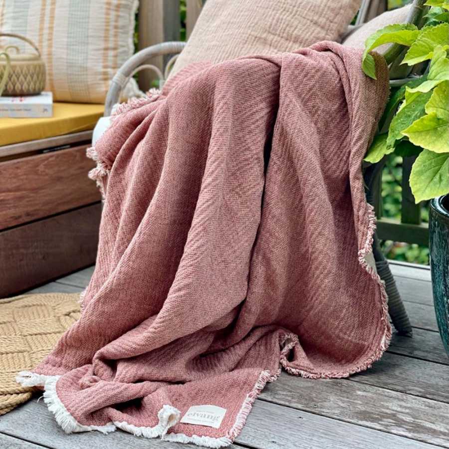Elvang Thyme Throw - Rusty Red