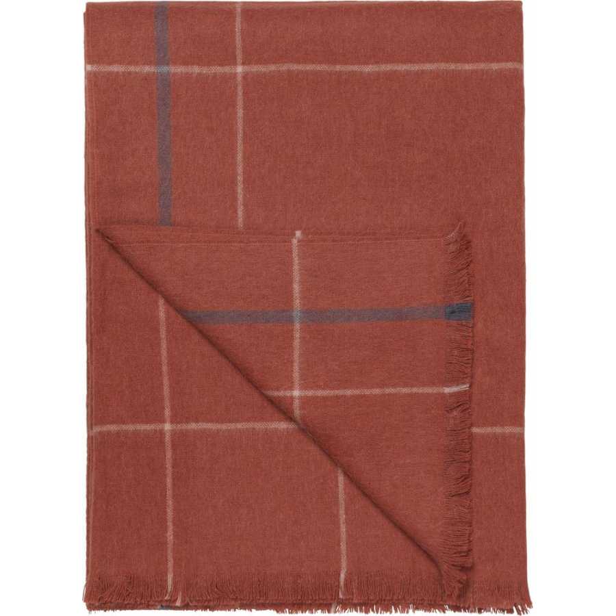 Elvang Square Throw - Rusty Red