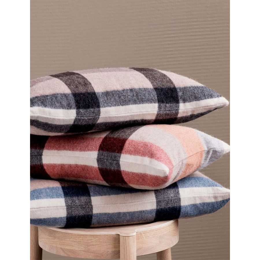 Elvang Intersection Cushion Cover - Rusty Red & White & Grey