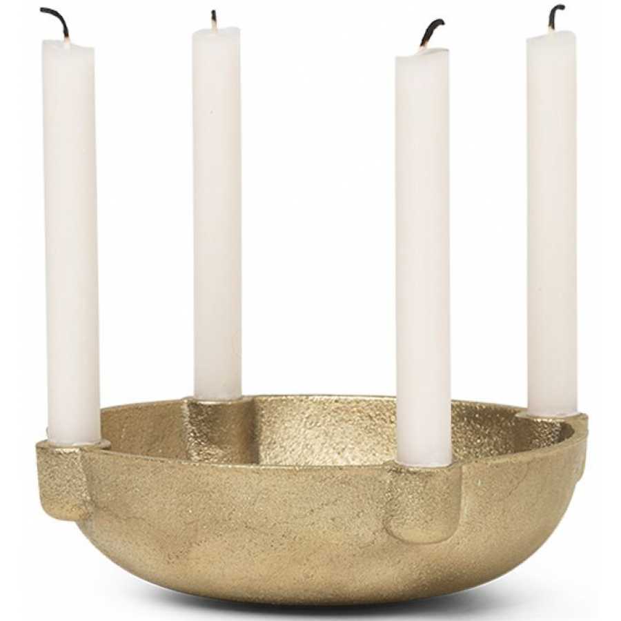 Ferm Living Bowl Candle Holder - Brass