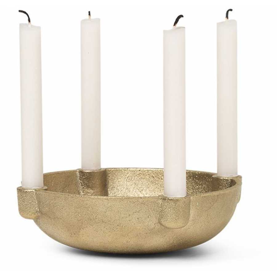 Ferm Living Bowl Candle Holder - Brass