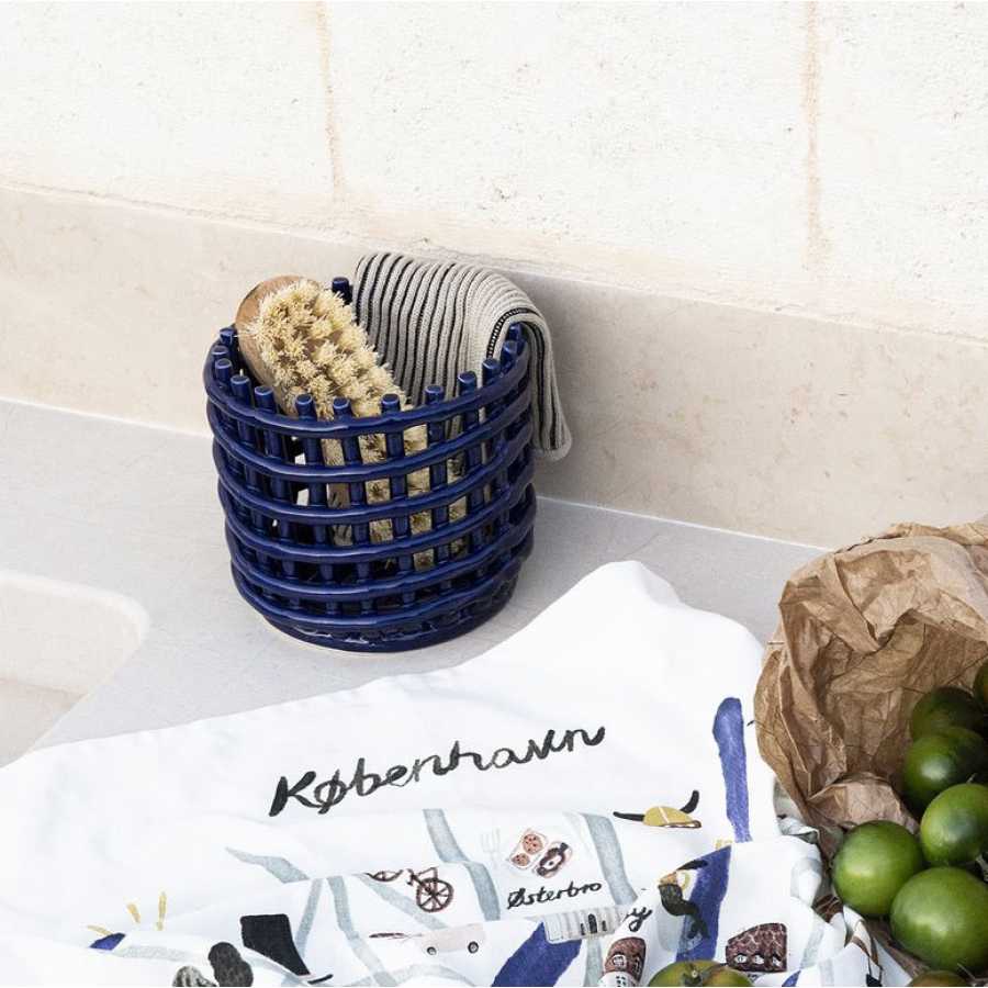Ferm Living Ceramic Basket - Blue