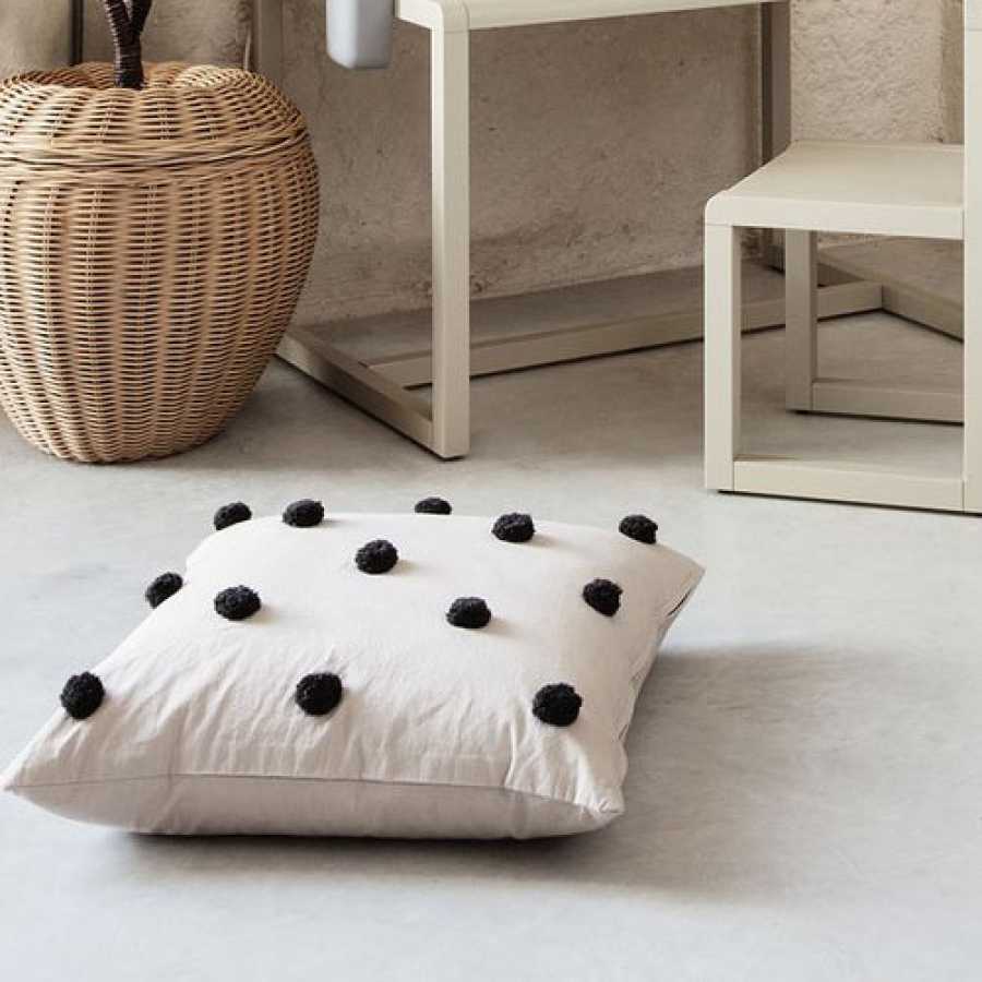 Ferm Living Dot Cushion - Sand & Black