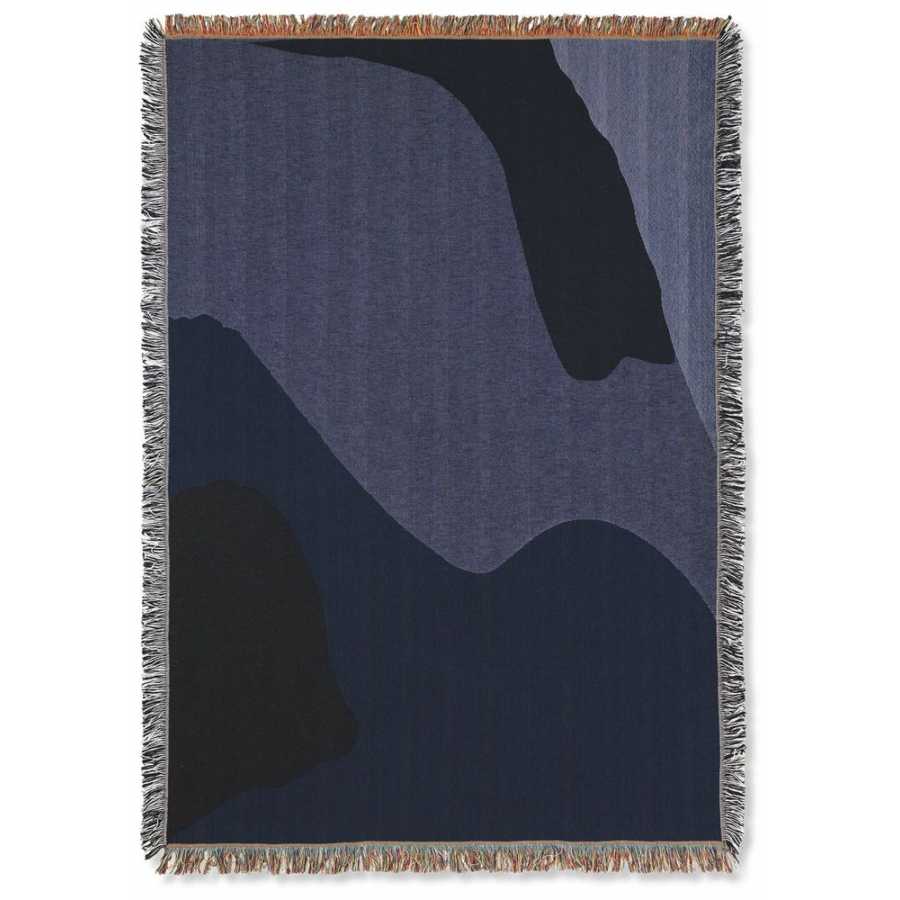Ferm Living Vista Blanket - Dark Blue