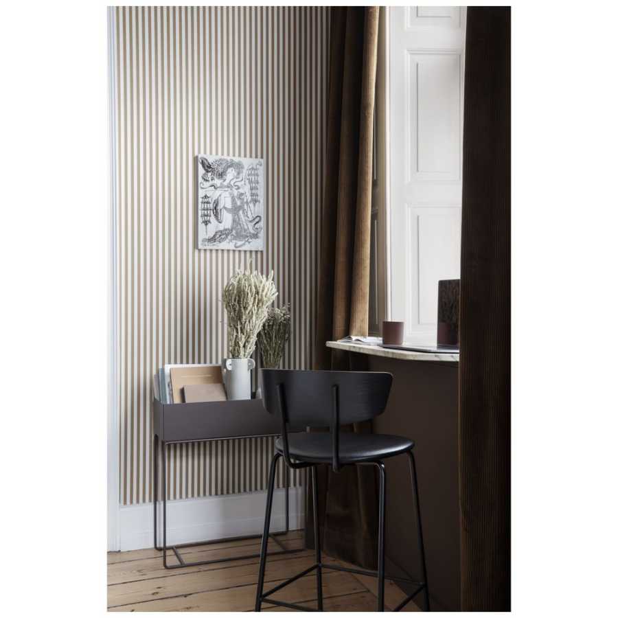 Ferm Living Thin Lines Wallpaper - Grey / Off-White