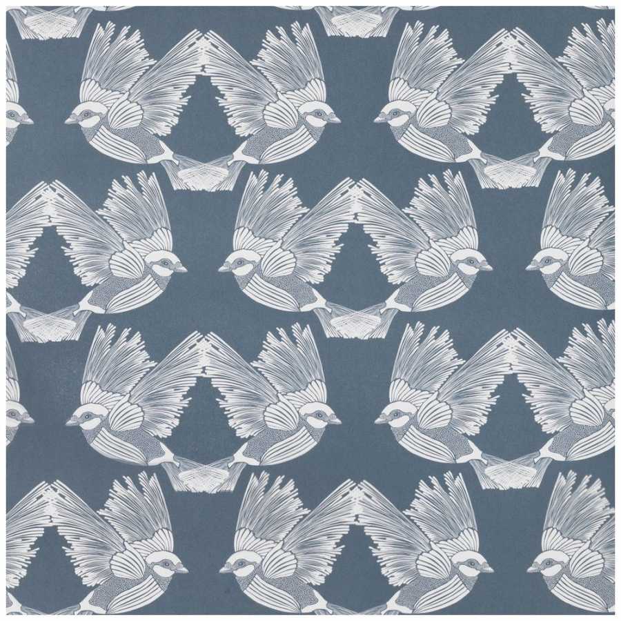 Ferm Living Birds Wallpaper - Dark Green / Off-White