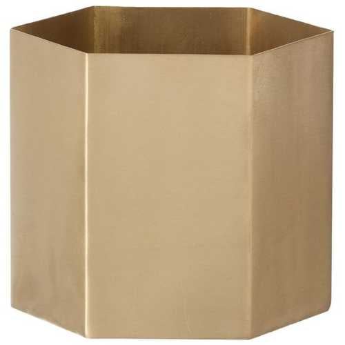 Ferm Living Hexagon Plant Pot - Brass