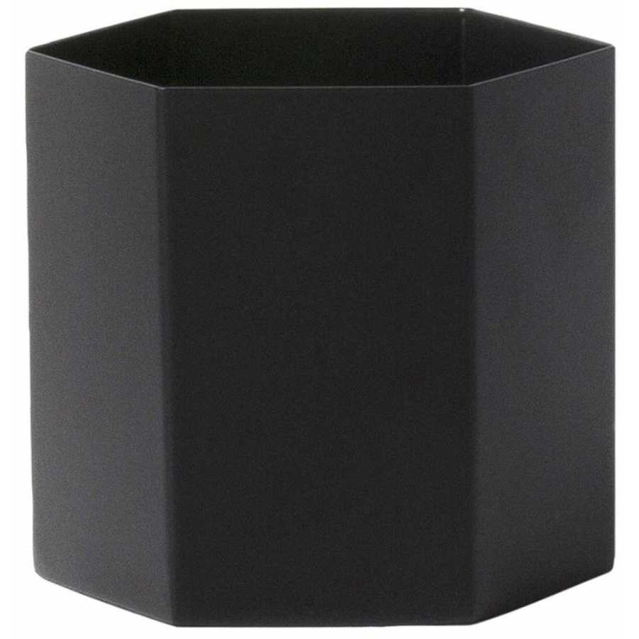 Ferm Living Hexagon Plant Pot - Black - Large