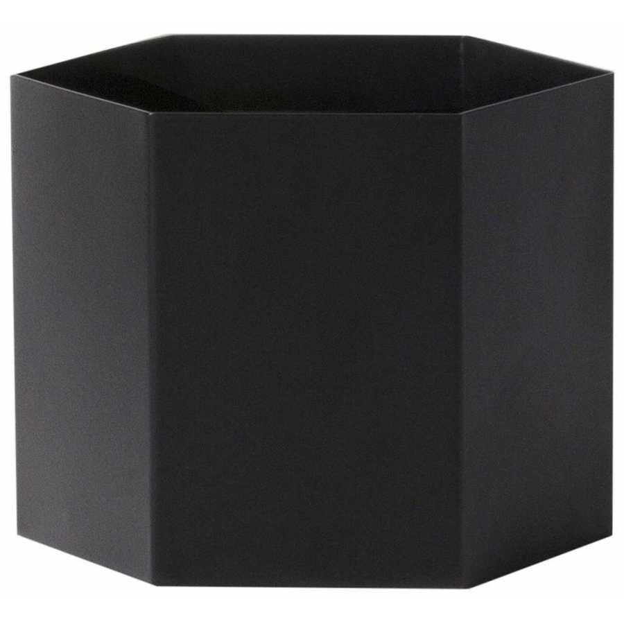 Ferm Living Hexagon Plant Pot - Black - Extra Large