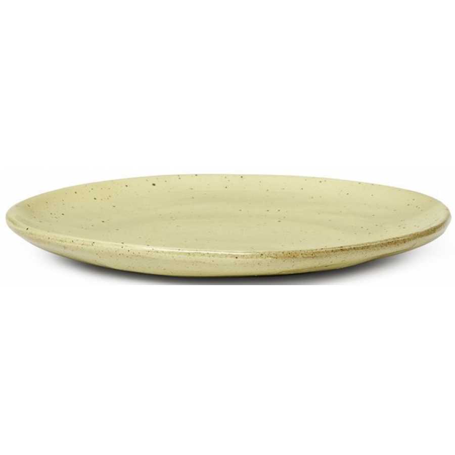 Ferm Living Flow Plate - Yellow Speckle - Small
