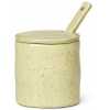 Ferm Living Flow Jam Jar With Spoon - Yellow Speckle