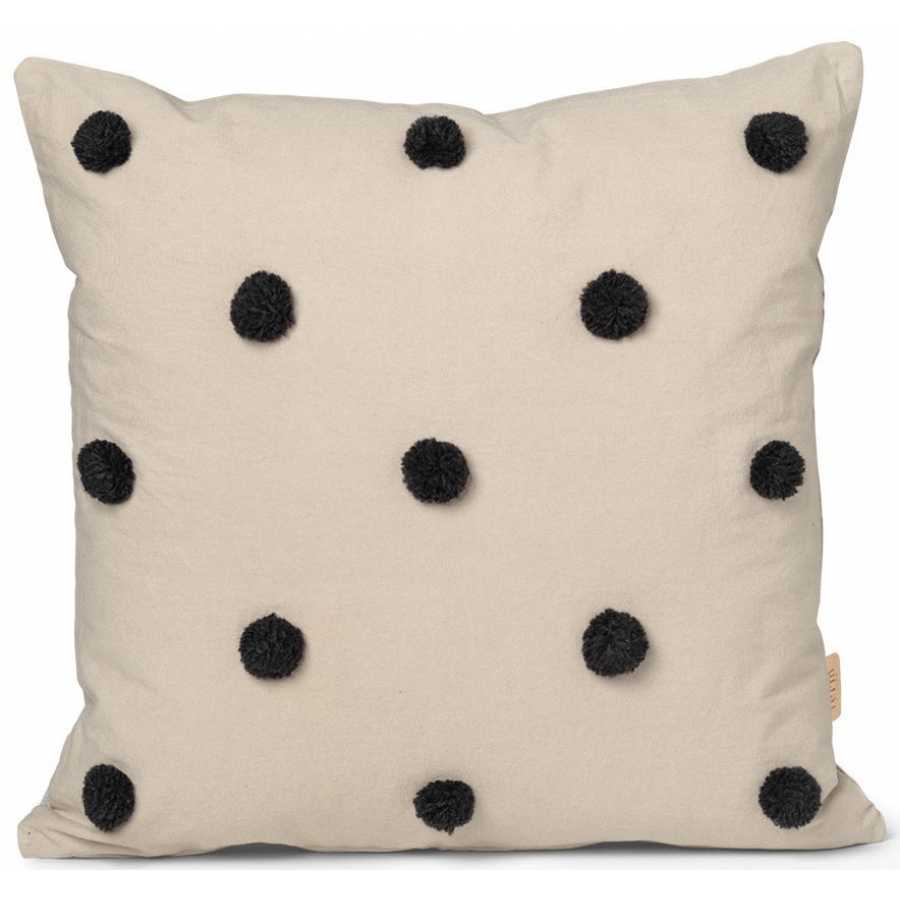 Ferm Living Dot Cushion - Sand & Black
