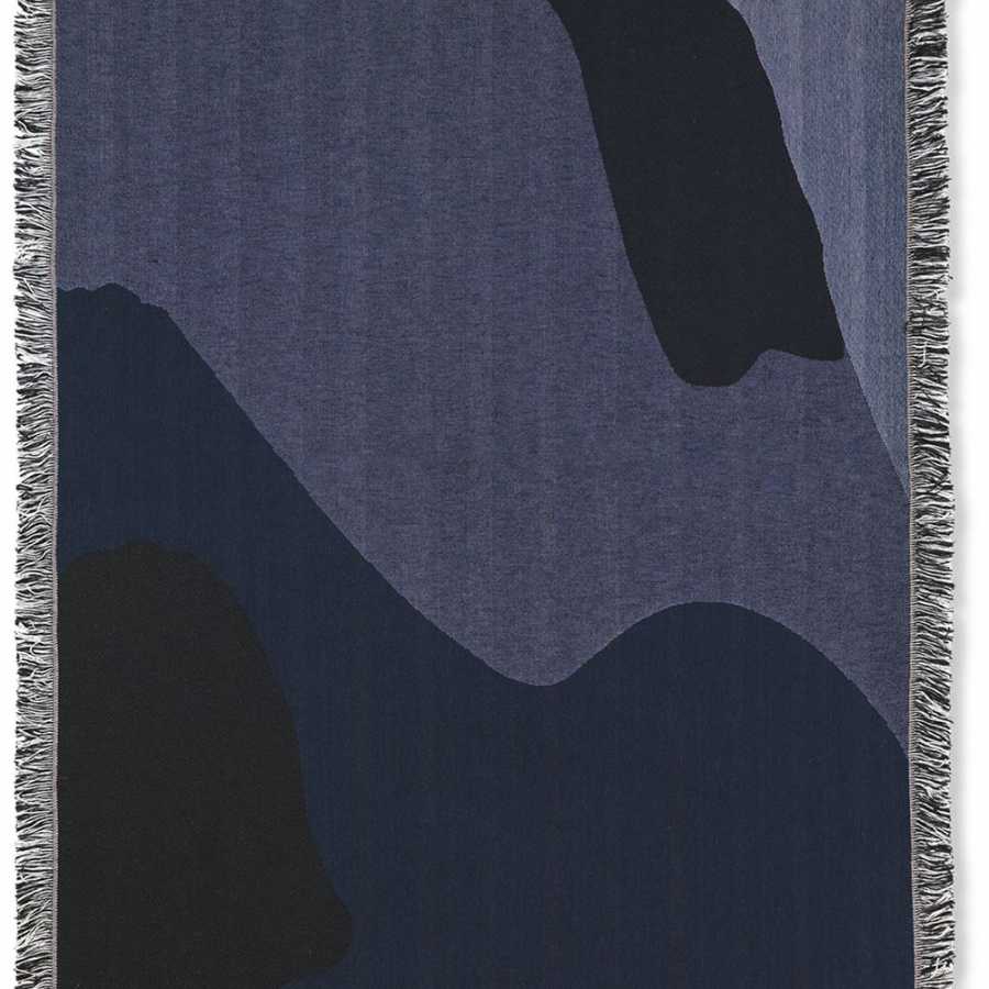 Ferm Living Vista Blanket - Dark Blue