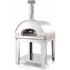Fontana Forni Marinara Wood Fired Pizza Oven With Trolley - Silver