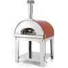 Fontana Forni Marinara Wood Fired Pizza Oven With Trolley - Rosso & Silver