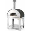 Fontana Forni Mangiafuoco Wood Fired Pizza Oven With Trolley - Anthracite & Silver