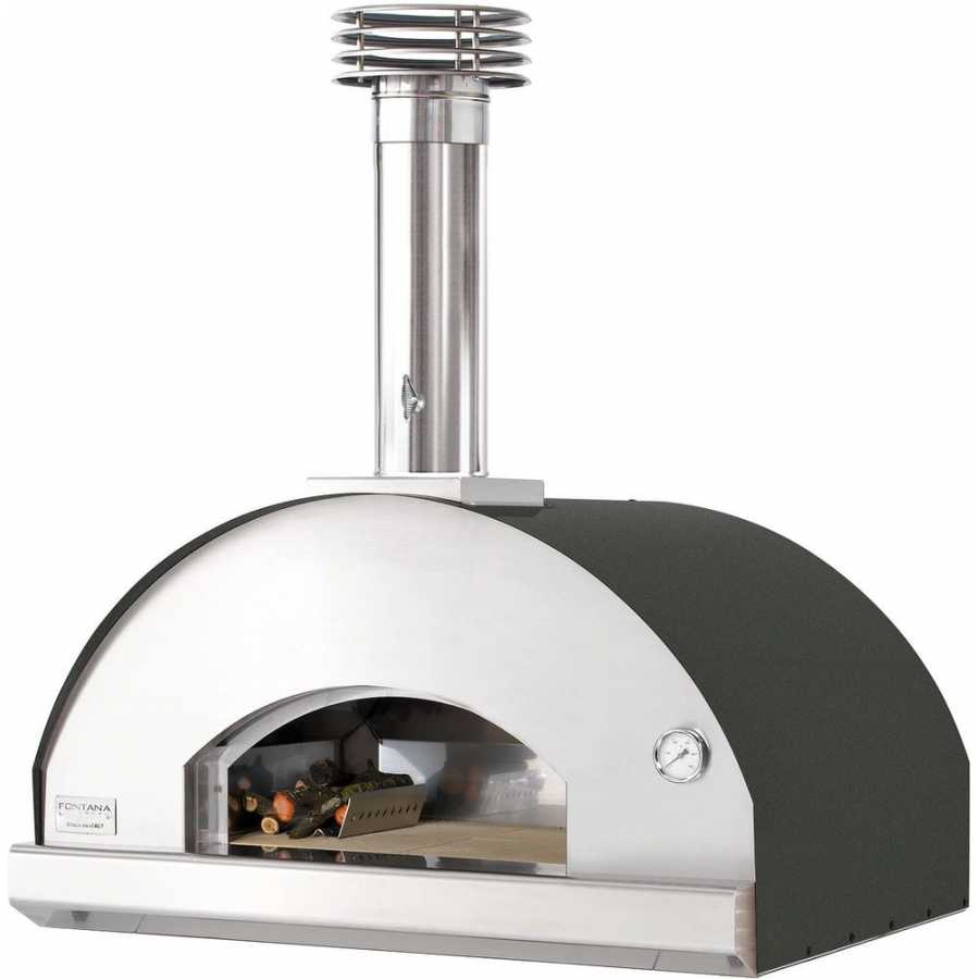 Fontana Mangiafuoco Wood Fired Pizza Oven - Anthracite & Silver