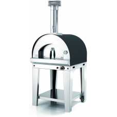 Fontana Forni Margherita Gas Pizza Oven With Trolley - Anthracite & Silver