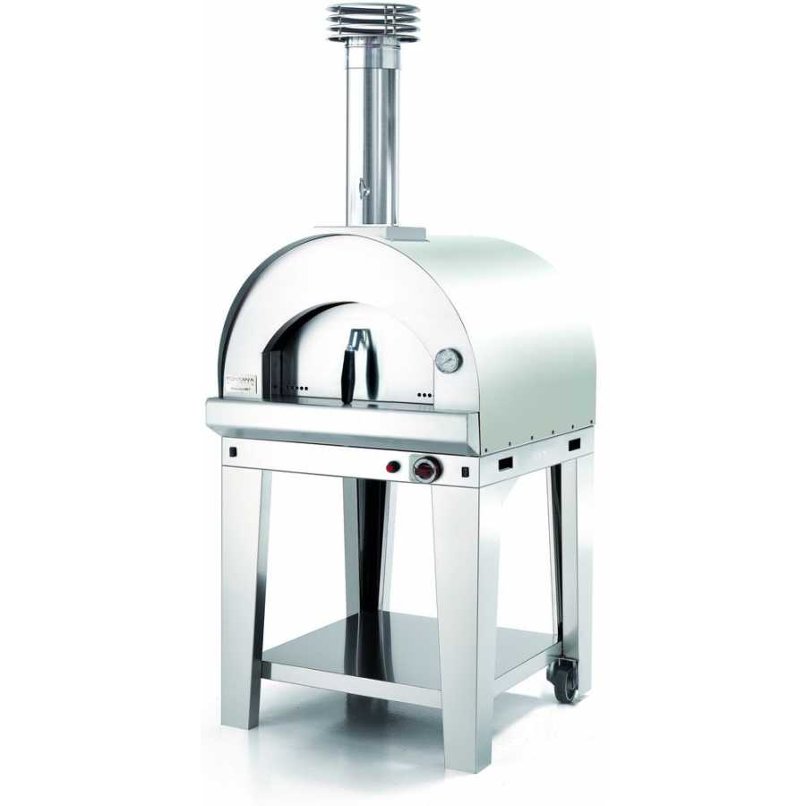 Fontana Margherita Gas Pizza Oven With Trolley - Silver