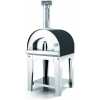 Fontana Forni Margherita Wood Fired Pizza Oven With Trolley - Anthracite & Silver