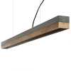 GANT Lights C1 Dark Grey Concrete Dimmable Pendant Light - Walnut Wood