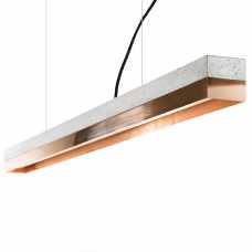 GANT Lights C1 Light Grey Concrete Dimmable Pendant Light - Copper