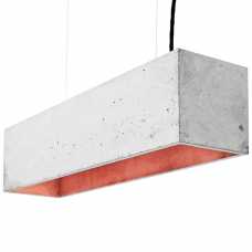 GANT Lights B4 Light Grey Concrete Pendant Light - Copper