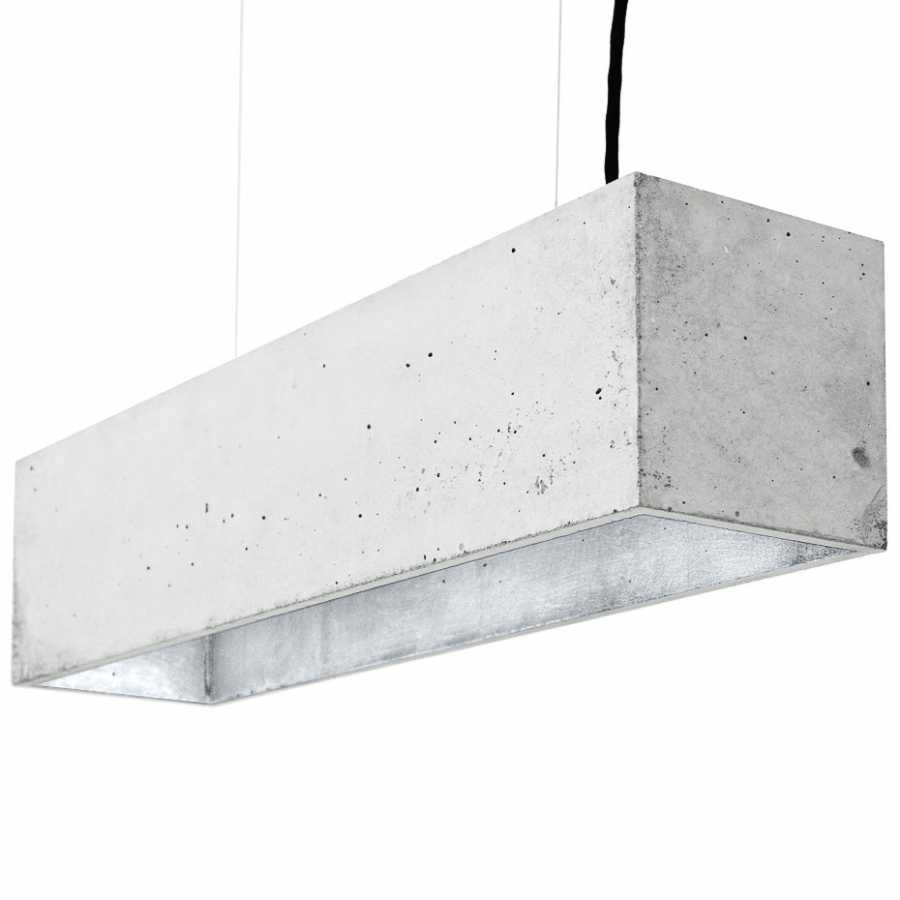 GANT Lights B4 Light Grey Concrete Pendant Light - Silver