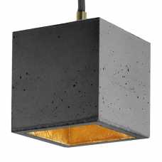 GANT Lights B6 Dark Grey Concrete Pendant Light - Gold
