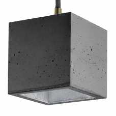 GANT Lights B6 Dark Grey Concrete Pendant Light - Silver