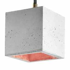 GANT Lights B6 Light Grey Concrete Pendant Light - Copper
