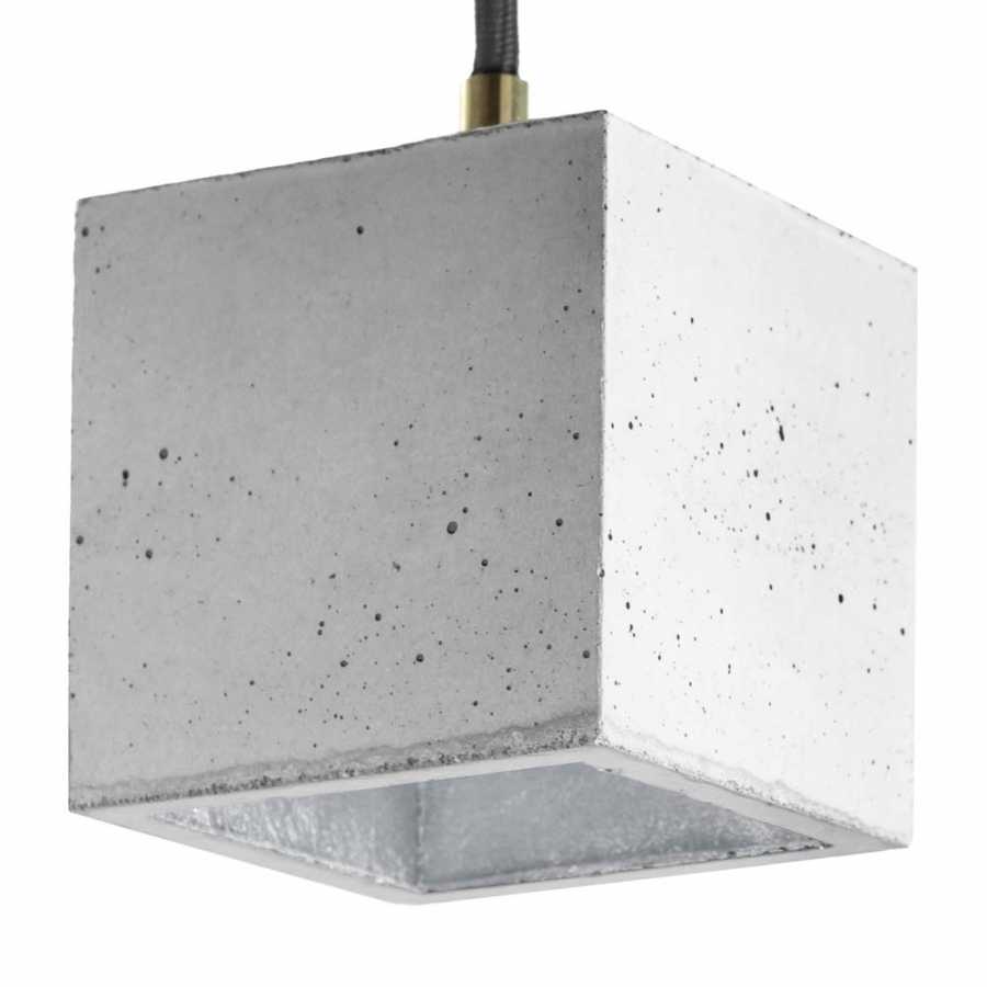 GANT Lights B6 Light Grey Concrete Pendant Light - Silver