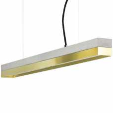 GANT Lights C2 Light Grey Concrete Dimmable Pendant Light - Brass