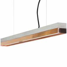 GANT Lights C2 Light Grey Concrete Dimmable Pendant Light - Copper