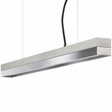 GANT Lights C2 Light Grey Concrete Dimmable Pendant Light - Stainless Steel