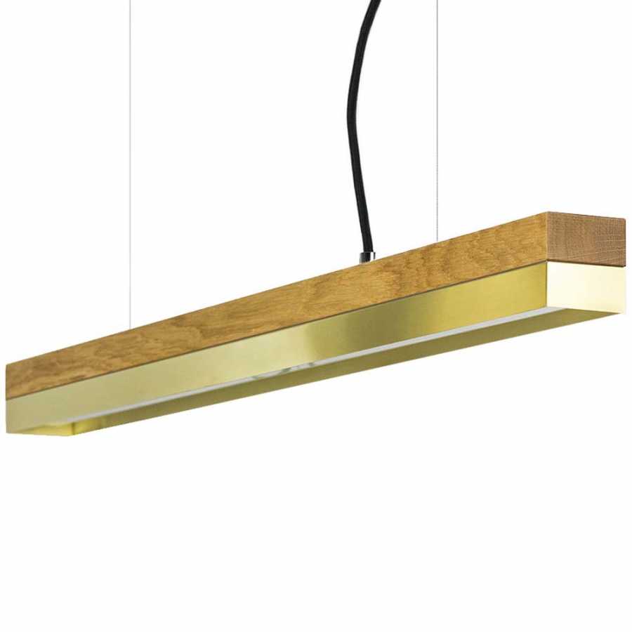 GANT Lights C2 Oak Pendant Light - Brass