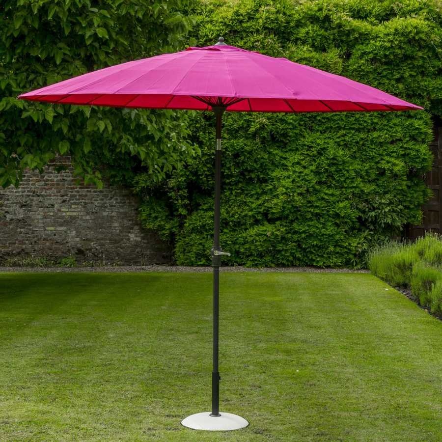 Garden Must Haves Geisha Outdoor Parasol - Anthracite & Fuchsia