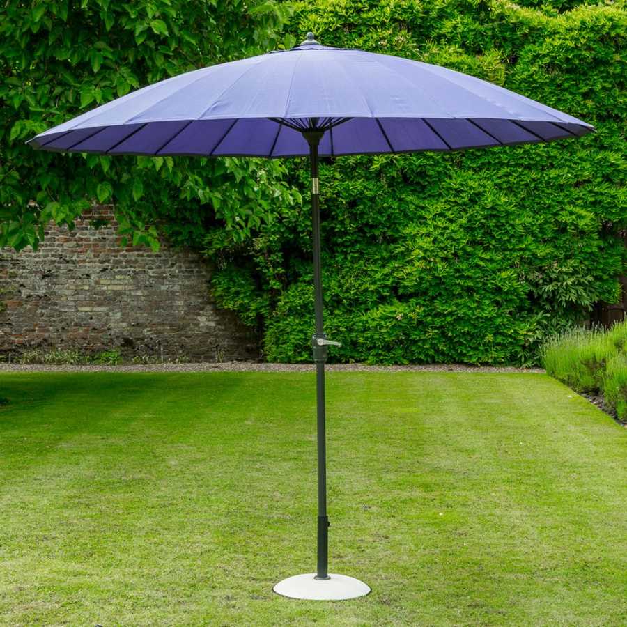 Garden Must Haves Geisha Outdoor Parasol - Anthracite & Purple